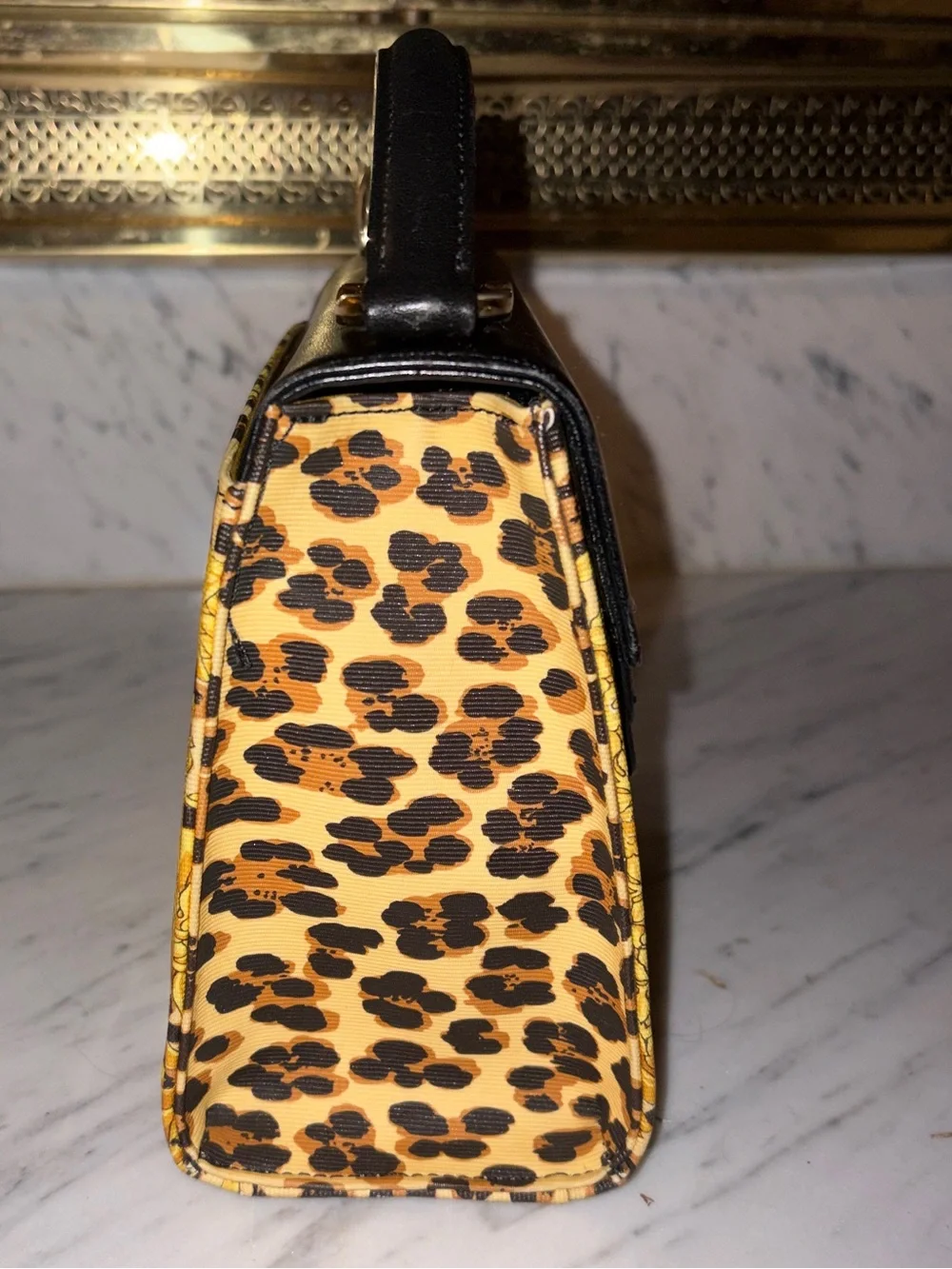 Versace Baroque Kelly Top Handle Flap 2way Crossbody Bag 1VER822K and Wallet Set - Picture 8 of 16